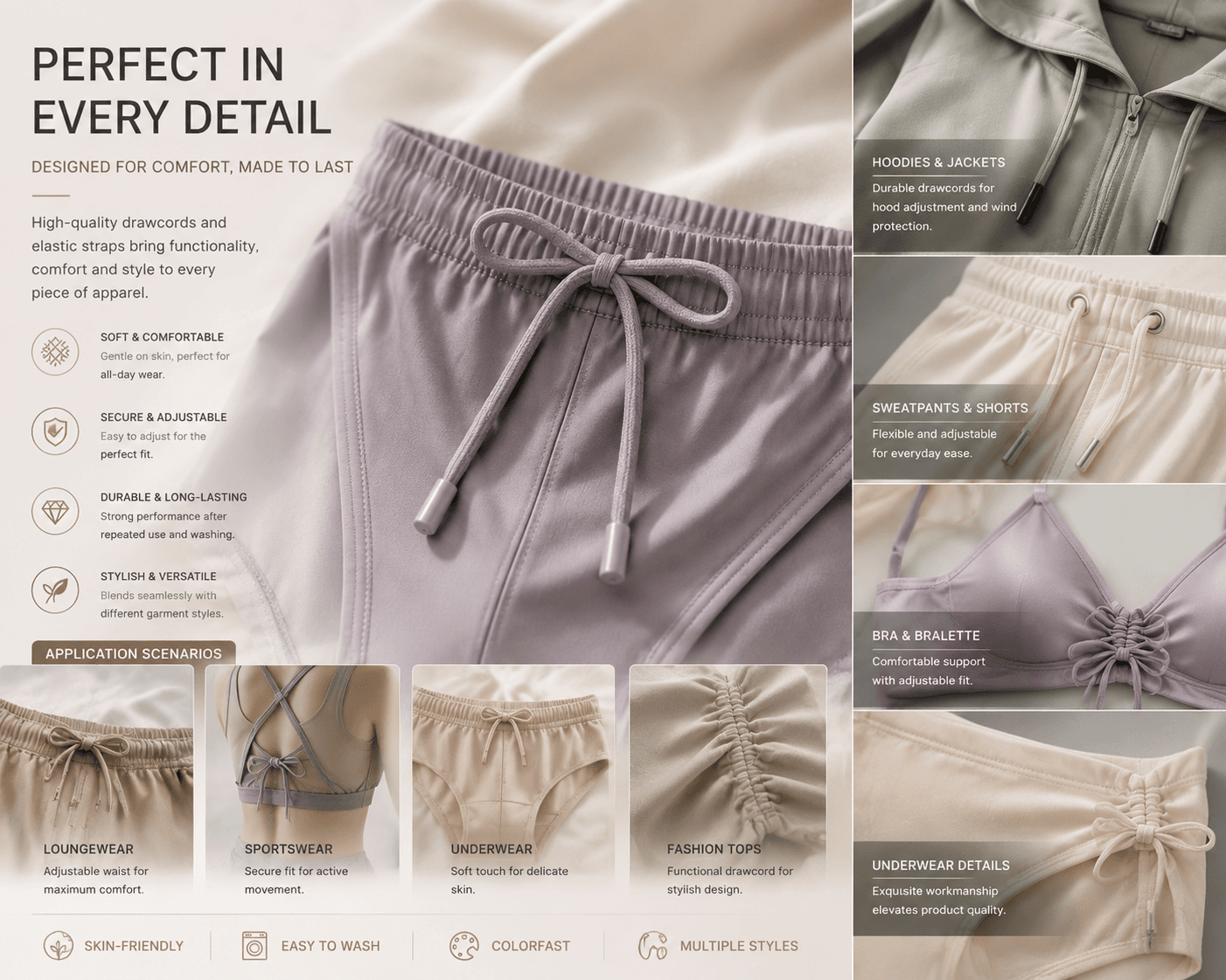 Elastic Webbing for Apparel and Underwear