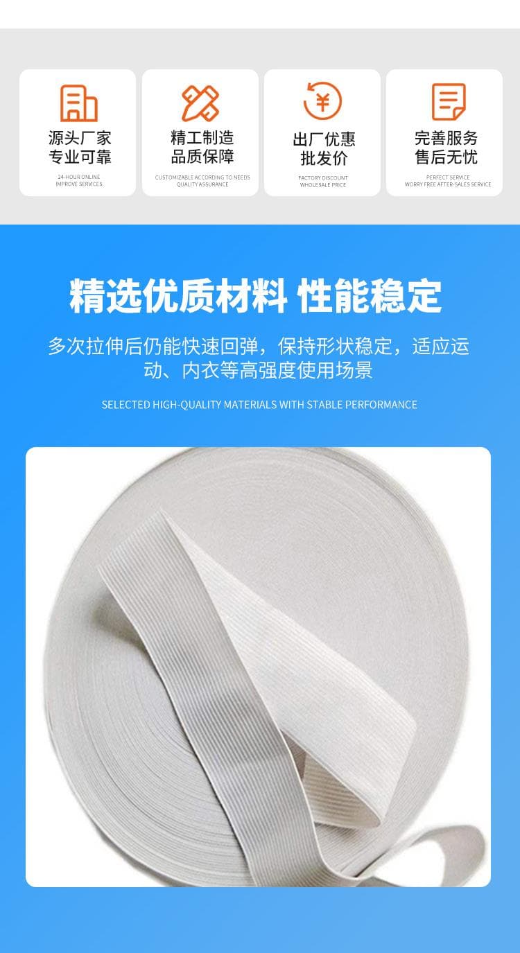 Flat Elastic Webbing thumbnail 4